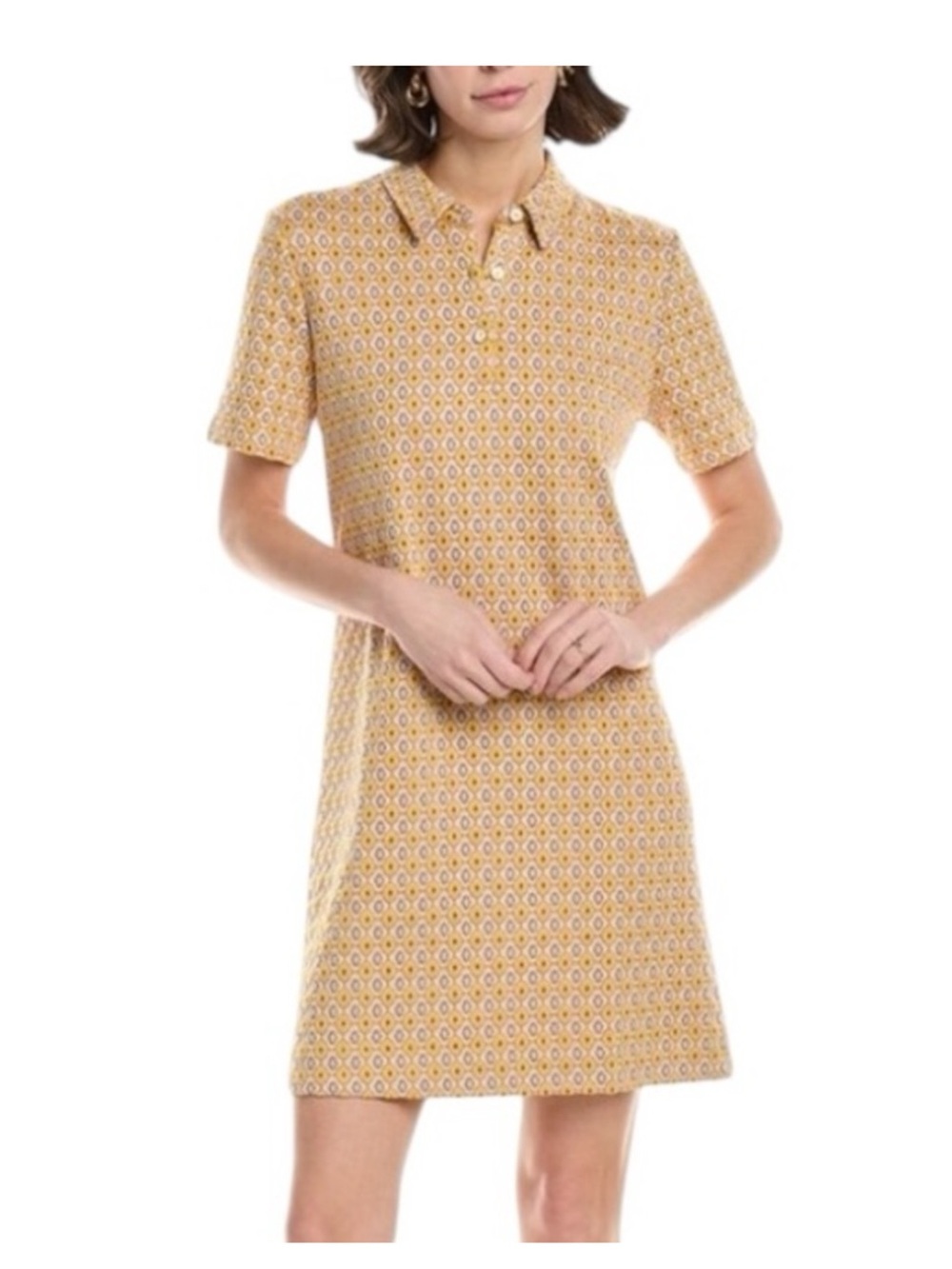 NWT Tyler Boe Yellow Patterned womens shirt dress xl